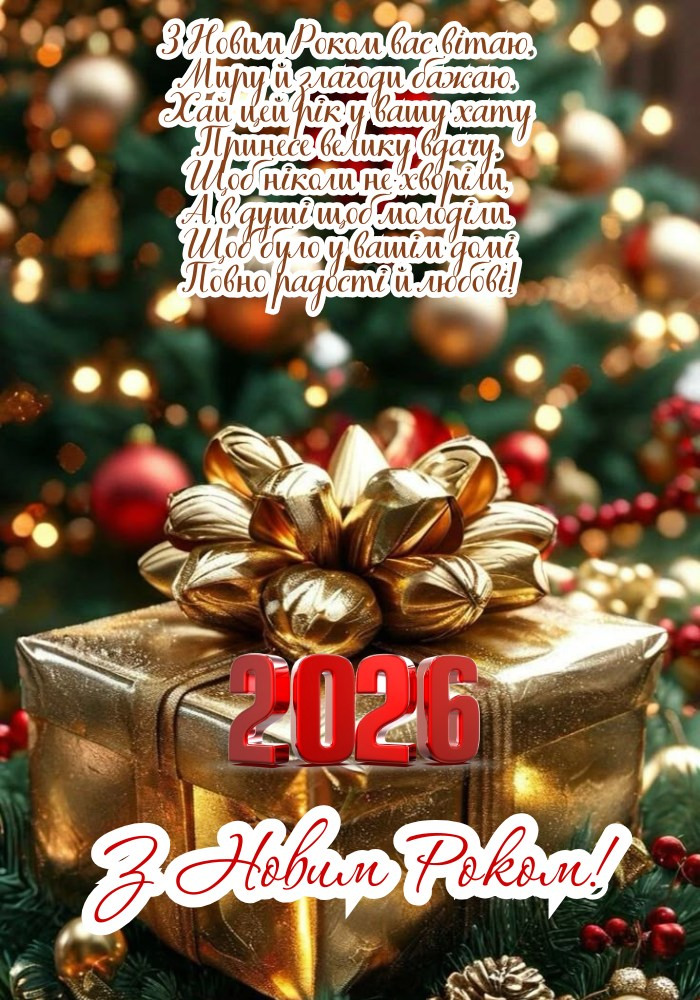 З Новим 2026 роком! Золотий подарунок.